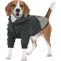 Fleece Dog Hoodie for Large Dogs – Long Sleeves Adjustable Zip Collar Warm Jacket