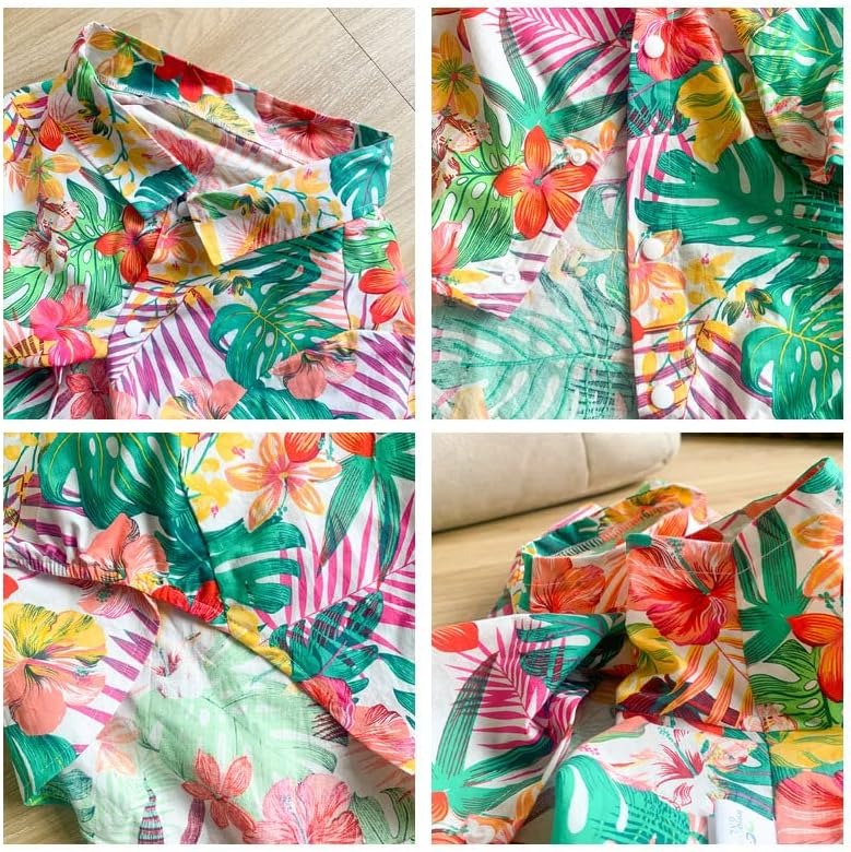 Large Dog Hawaiian Costume – Summer Luau Style Beach Vacation Cool T-Shirt
