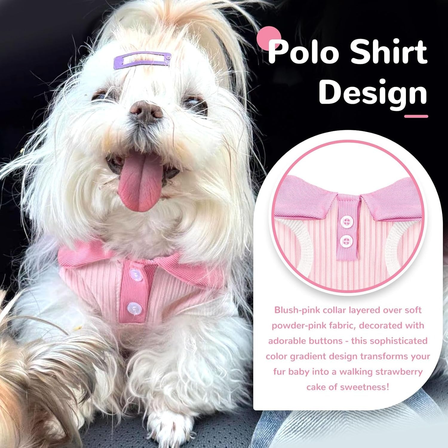 Stretchy Dog T-Shirt for Small Dogs – Breathable Polo Shirt Cooling Vest