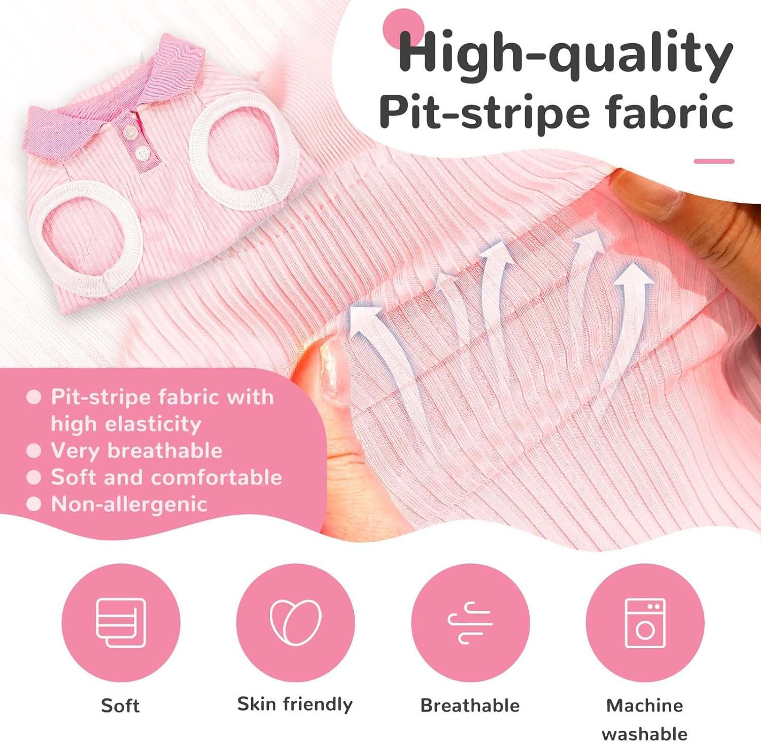 Stretchy Dog T-Shirt for Small Dogs – Breathable Polo Shirt Cooling Vest