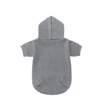 Solid Color Dog Hoodie with Leash Hole and Pocket – Soft Warm Pet Sweater