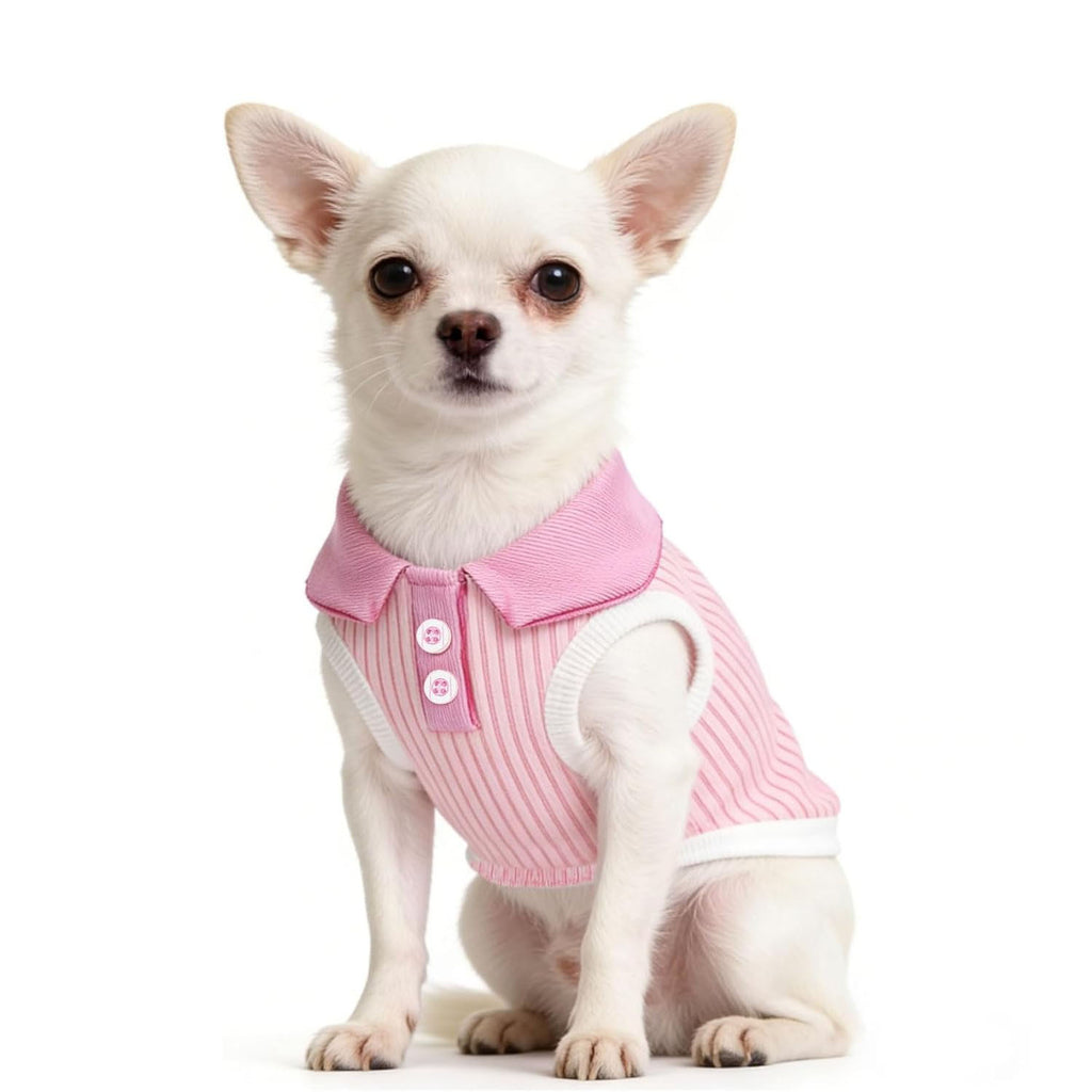 Stretchy Dog T-Shirt for Small Dogs – Breathable Polo Shirt Cooling Vest