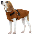 Warm Fleece Lining Turtleneck Dog Jacket – Adjustable Windproof Cold Weather Coat