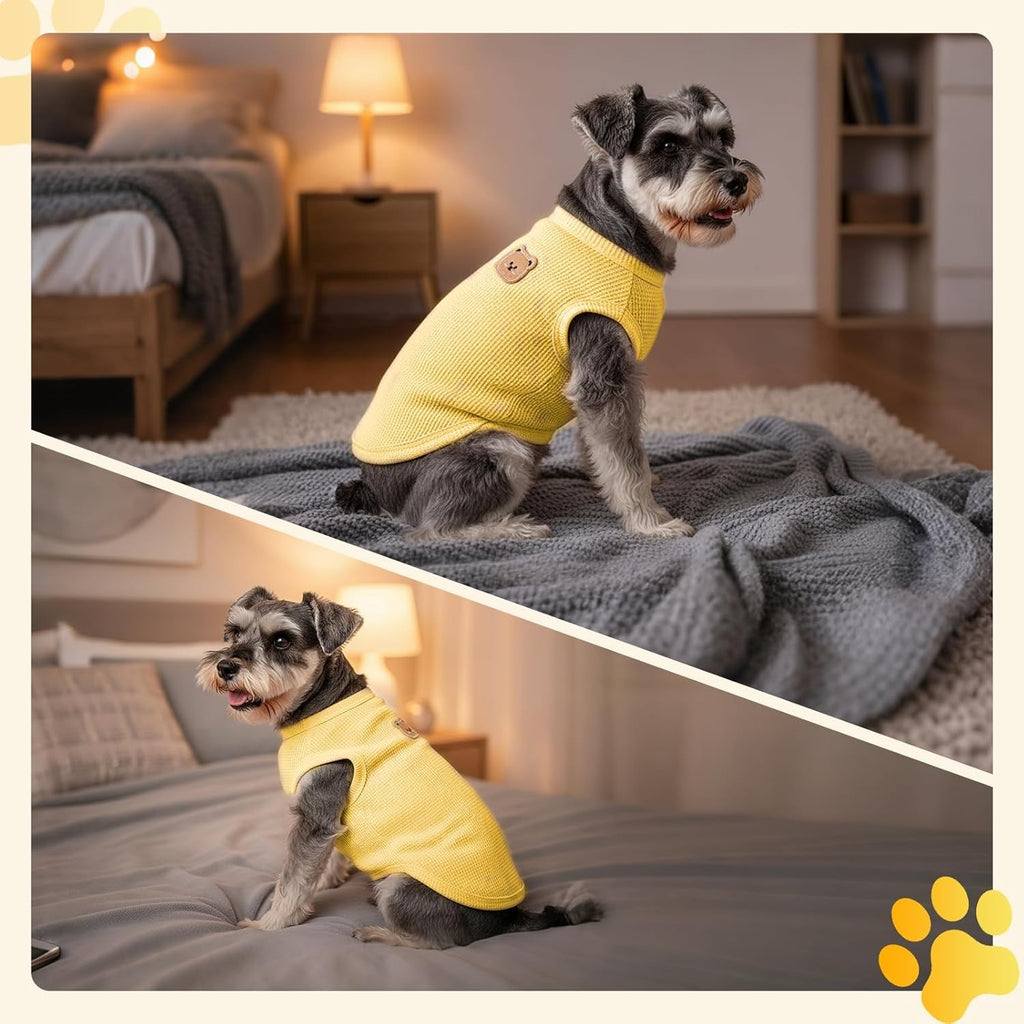 Waffle-Knit Pet Shirt – Lightweight Breathable Stretchy Sleeveless Tee