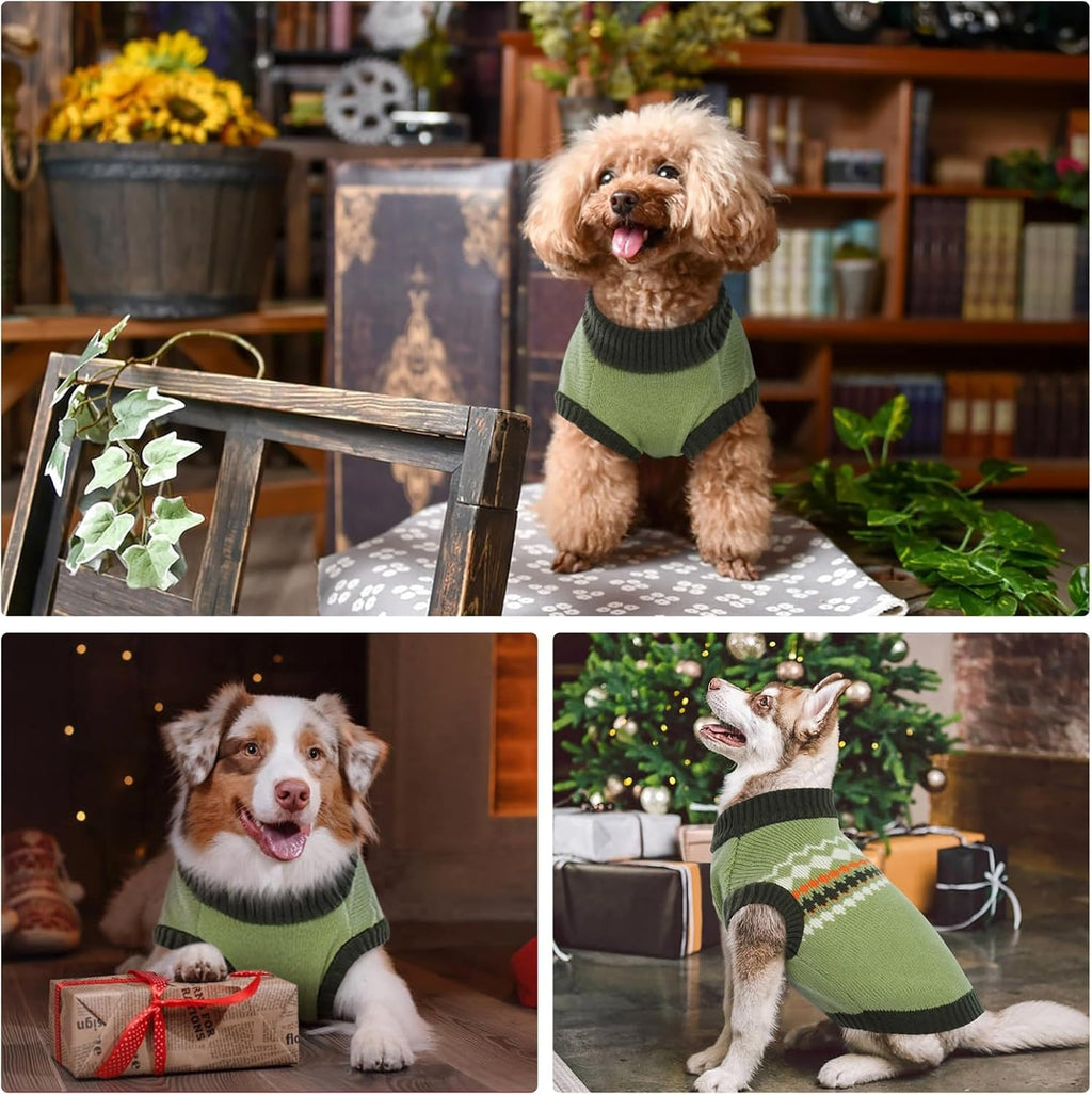 Thermal Dog Sweater with Leash Hole – Sleeveless Knit Pullover