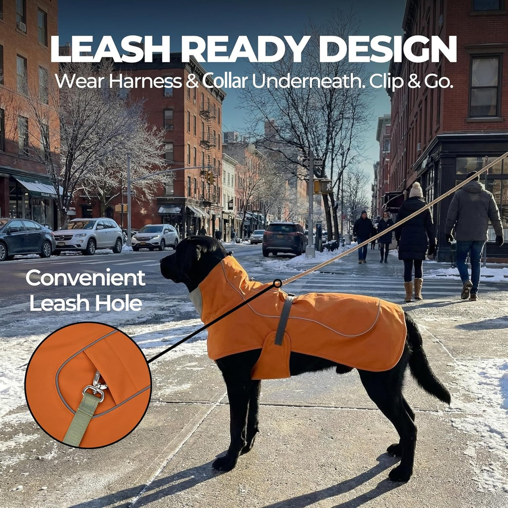 Softshell Dog Winter Vest – Fleece Lined Water Repellent Jacket