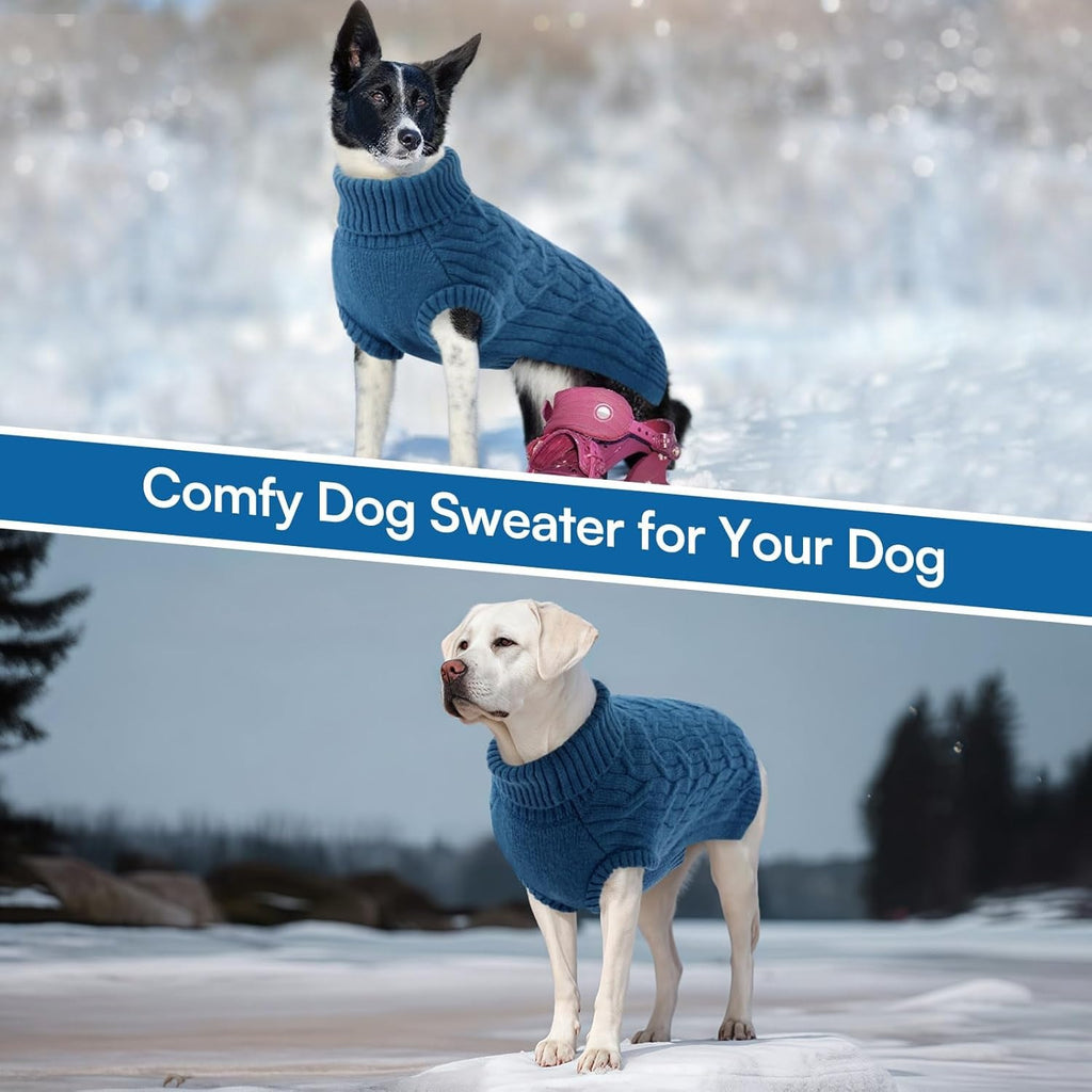 Cozy & Soft Sleeveless Turtleneck Dog Sweater