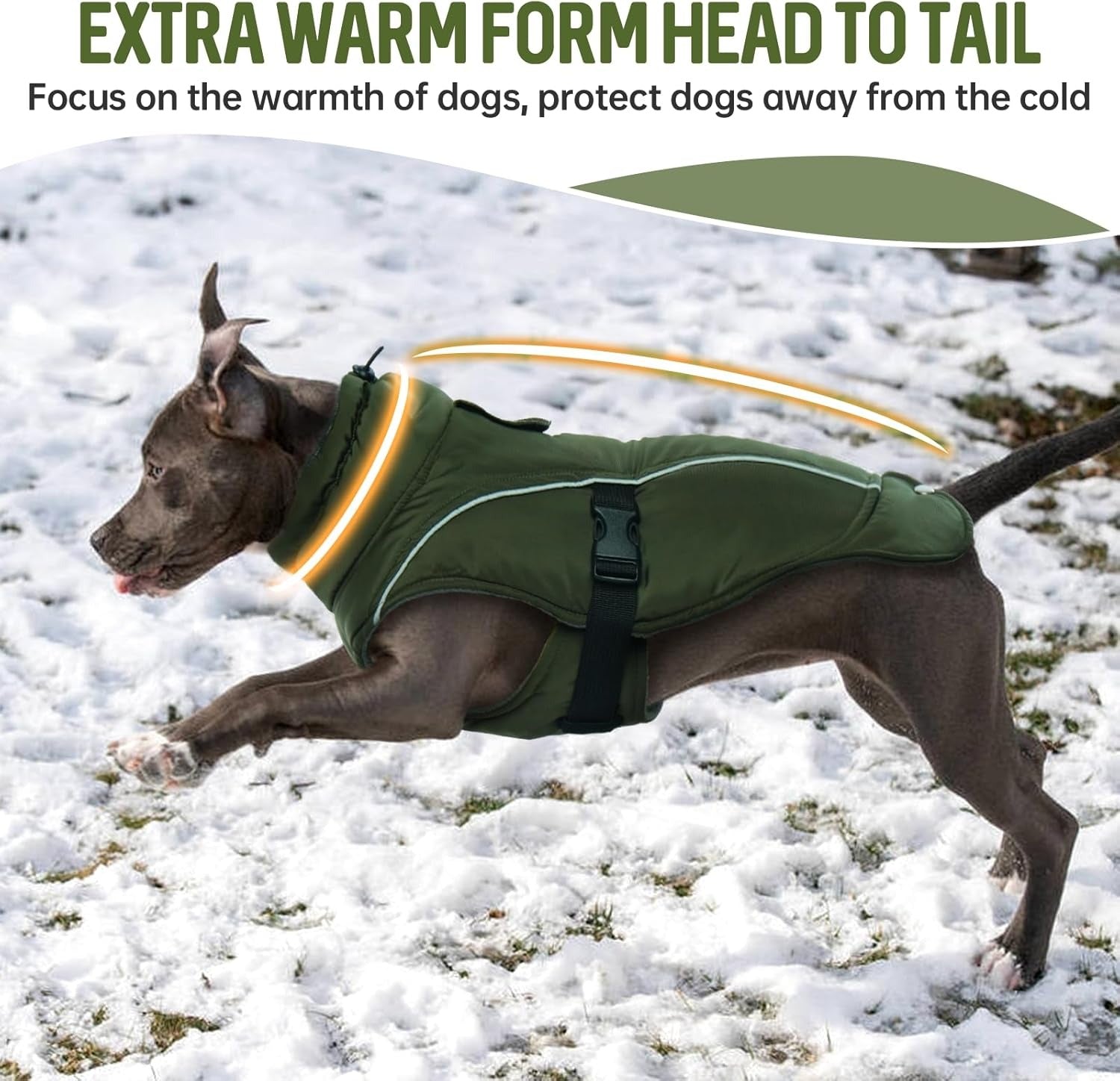 Winter Warm Dog Coat – Windproof Water Repellent Thick Snowsuit Fleece Jacket