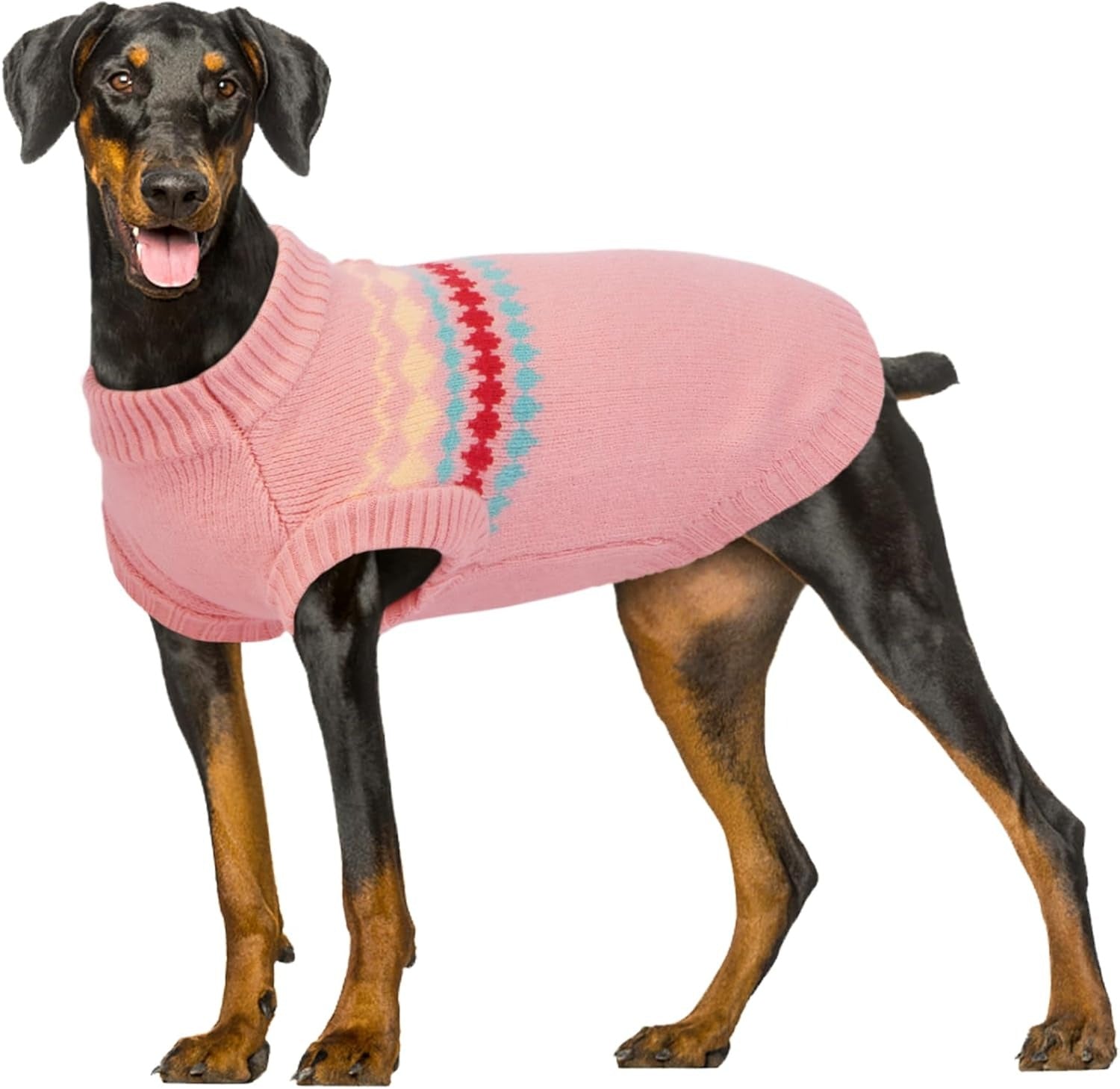 Thermal Dog Sweater with Leash Hole – Sleeveless Knit Pullover