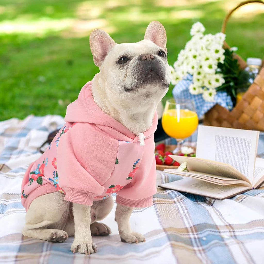 Soft Dog Hoodie with Pocket – Warm Fleece Pet Clothes Hooded Sweatshirt