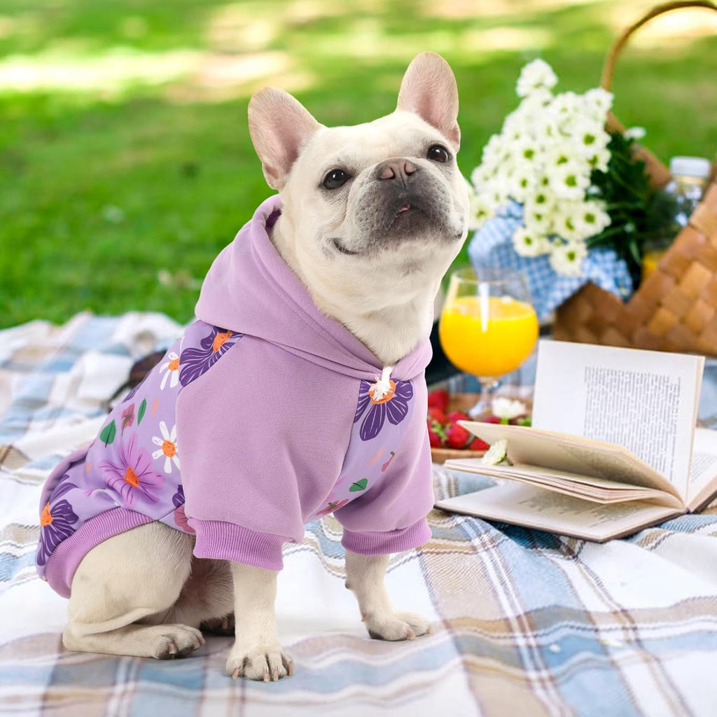 Soft Dog Hoodie with Pocket – Warm Fleece Pet Clothes Hooded Sweatshirt