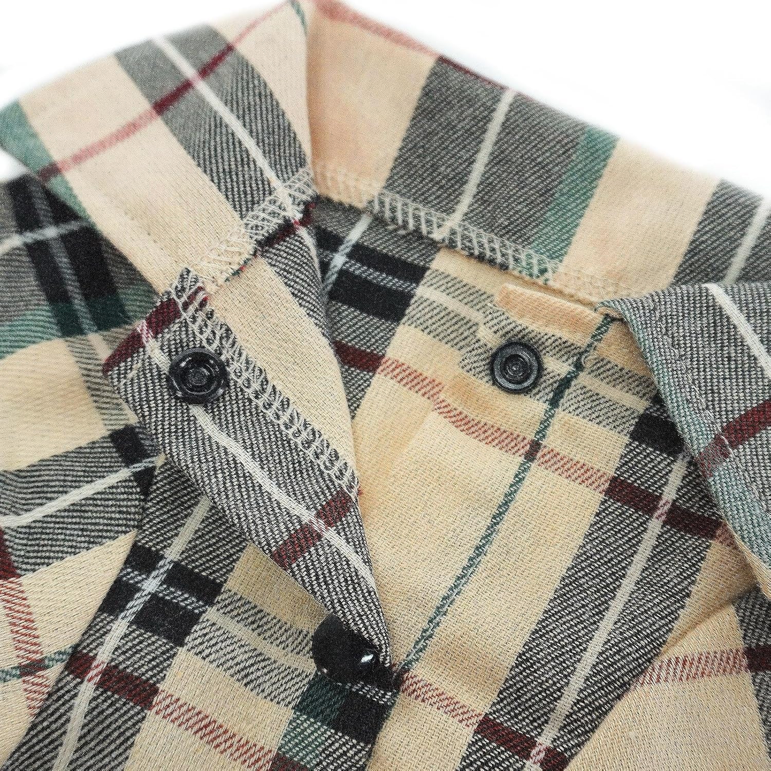 Plaid Dog Shirt – Cute Puppy Polo T-Shirt for Small Medium Dogs