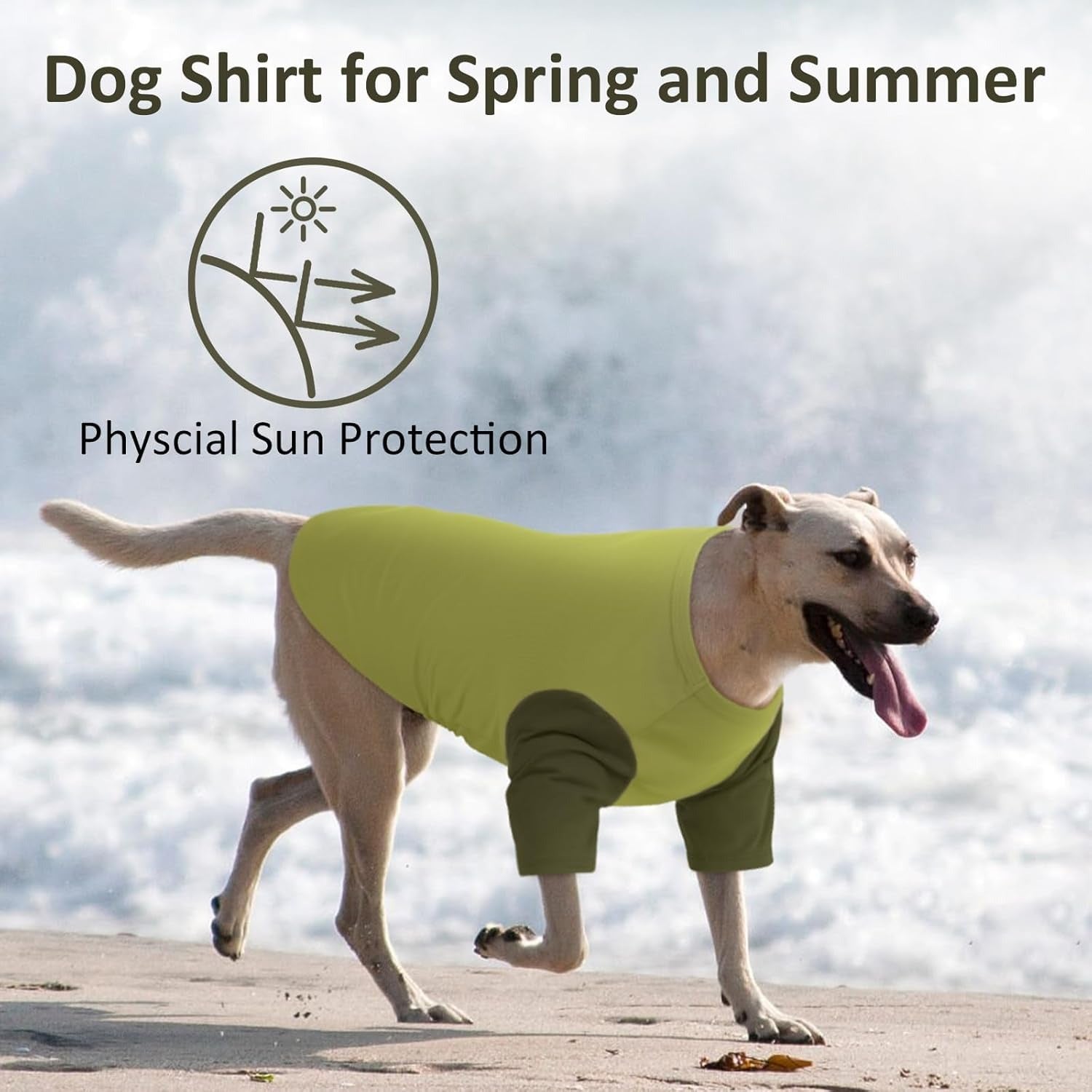 Stretchy Breathable Cotton Large Dog T-Shirt – Easy On/Off Summer Clothes