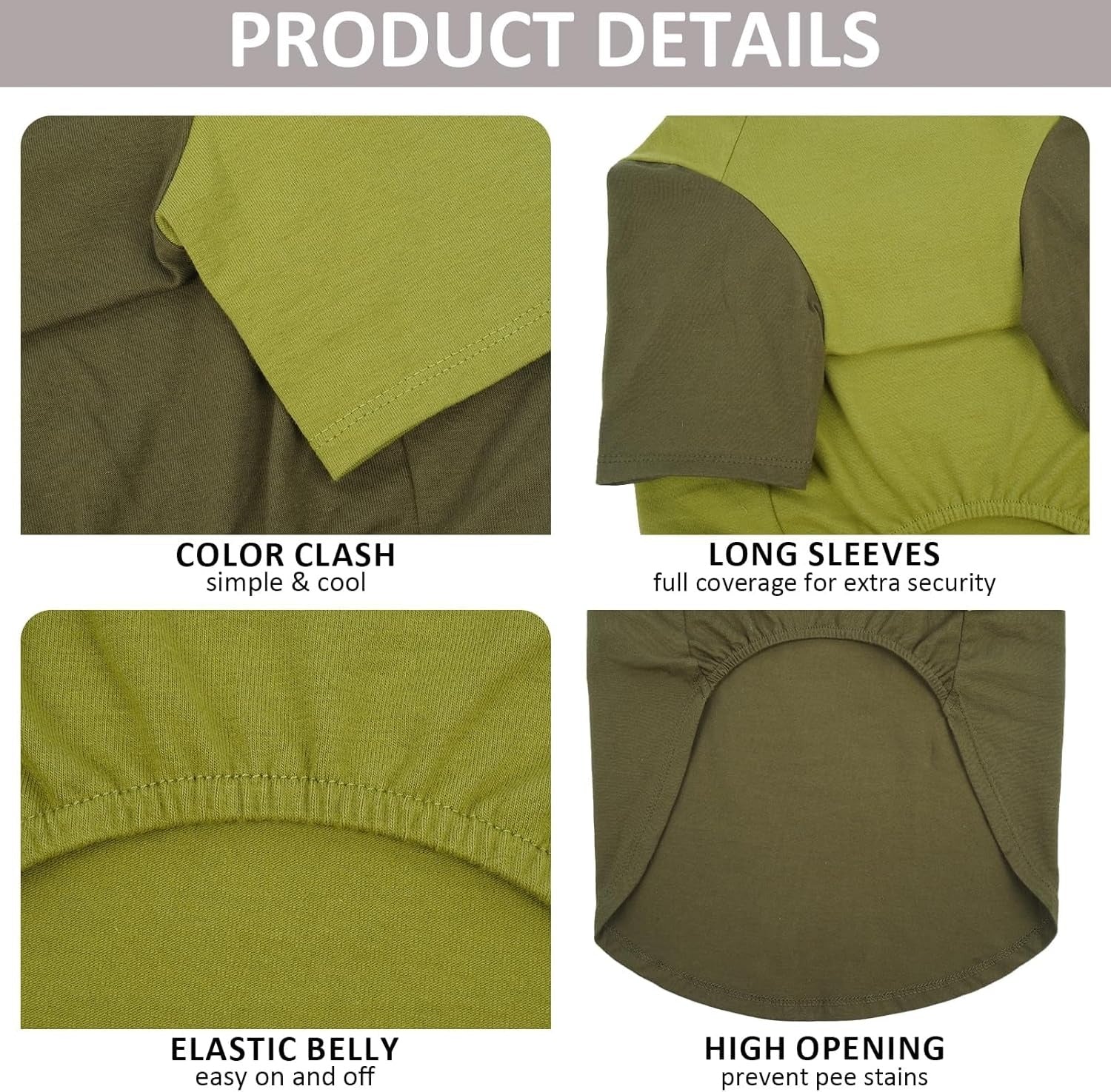 Stretchy Breathable Cotton Large Dog T-Shirt – Easy On/Off Summer Clothes
